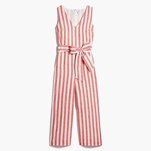 J. Crew Linen Cotton V-neck Jumpsuit sz 16